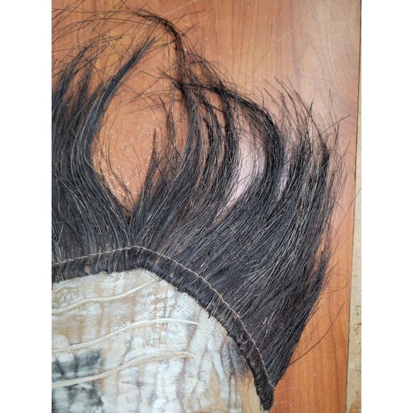 Bali Wood Mask Handmade Carving With Crazy Hair & Big Grin Wall Hanging - Picture 6 of 16